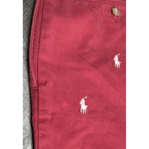 Polo Ralph Lauren Shorts Mens 29 Red Tyler Pleated Chino Embroidered Pony Preppy - Picture 11 of 11